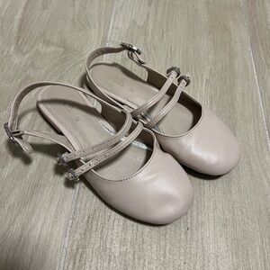 Zara Chic Beige Strappy Flats